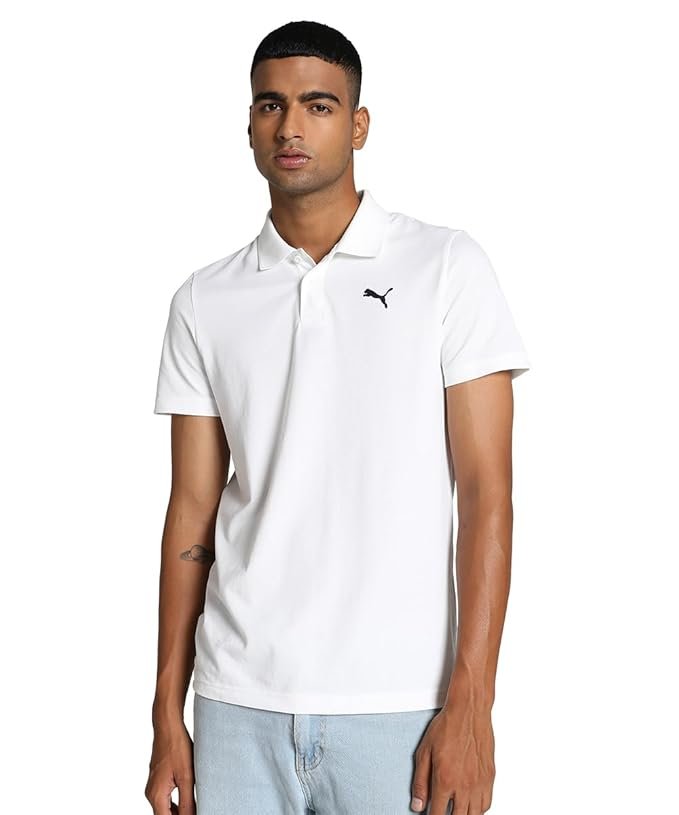 Puma Men's Solid Slim Fit Cotton Essential Polo T-Shirt for Regular wear - Image 2