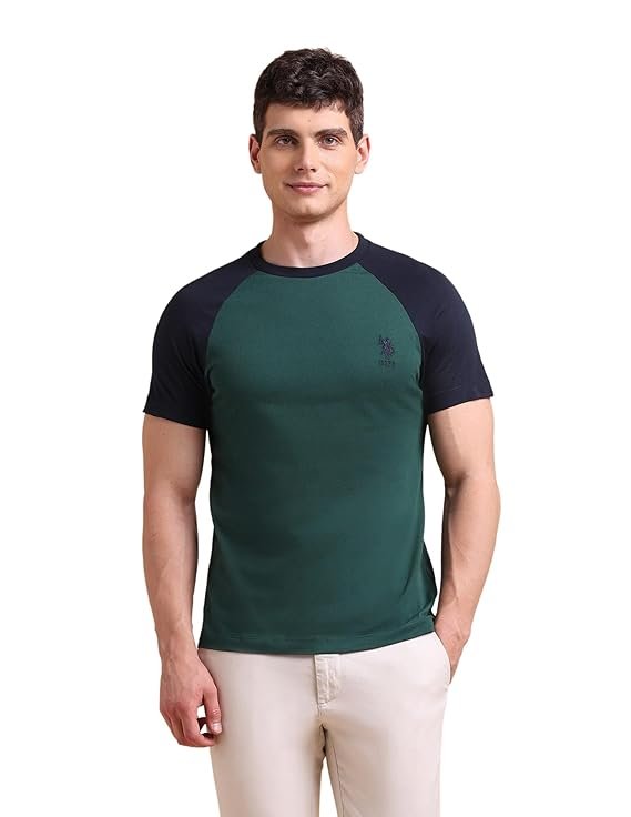 U.S. POLO ASSN. Knitted Cotton T-Shirts for Men - 100% Cotton, Breathable & Comfortable, Half Sleeves Mens Casual T Shirts - Image 3