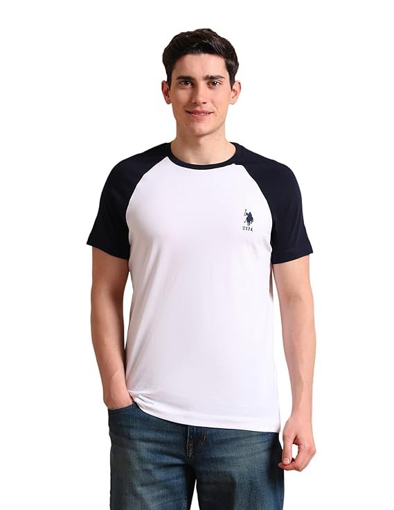 U.S. POLO ASSN. Knitted Cotton T-Shirts for Men - 100% Cotton, Breathable & Comfortable, Half Sleeves Mens Casual T Shirts - Image 2